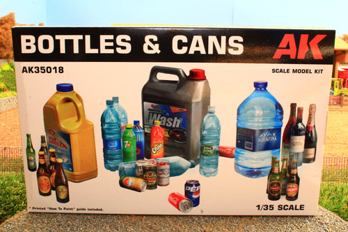 AKI35018 AK 1:35 Scale Bottles and Cans Kit