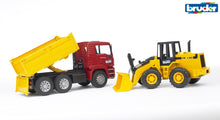 Load image into Gallery viewer, B02752 BRUDER MAN TGA CONSTRUCTION TRUCK AND LOADER