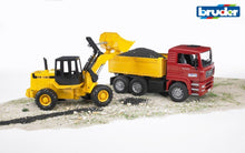 Load image into Gallery viewer, B02752 BRUDER MAN TGA CONSTRUCTION TRUCK AND LOADER