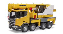 Load image into Gallery viewer, B03571 Bruder Scania Super 560R Liebherr crane truck with Light &amp; Sound module