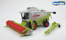 Load image into Gallery viewer, B02120 Bruder 1.20 Scale Claas Lexion 480 Combine Harvester + Header Trailer