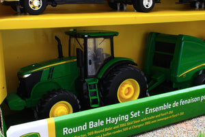 ERT46771 Ertl 1:32 Scale John Deere Round Bale Harvesting Set