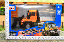 Load image into Gallery viewer, MAI212386 Maisto 1:50 Scale Mercedes Benz Unimog with front loader