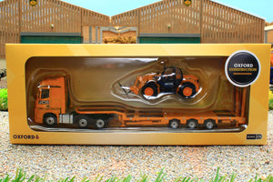 OXF76MB012 Oxford Diecast 176 Scale Mercedes Actros Semi Low Loader Lorry with JCB 531 70 Loadall