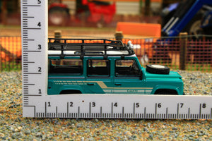 TSMMGT00590R Mini GT 1:64 Scale Land Rover Defender 110 1985 County Station Wagon in Trident Green