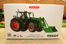 Load image into Gallery viewer, W7869 WIKING 1:32 Scale Fendt 724 Vario 4WD Tractor with Cargo 6100 Front Loader and bucket