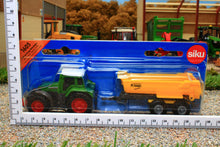 Load image into Gallery viewer, 1605 Siku 1:87 Scale Fendt Tractor with Krampe Tipping Trailer