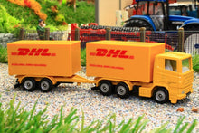 Load image into Gallery viewer, 1694 SIKU 187 SCALE DHL LORRY WITH TRAILER