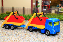 Load image into Gallery viewer, 1695 Siku 1:87 Scale Skip Lorry with trailer