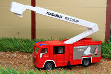Load image into Gallery viewer, 1749 Siku 187 Scale Magirus Multistar Fire Engine With Telescopic Mast Tractors And Machinery (1:87