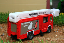Load image into Gallery viewer, 1749 Siku 187 Scale Magirus Multistar Fire Engine With Telescopic Mast Tractors And Machinery (1:87