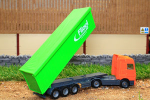 1796 Siku 187 Scale Mercedes Articulated Lorry With Fliegl Tipping Body Tractors And Machinery (1:87