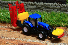 Load image into Gallery viewer, 1799 Siku 187 Scale New Holland Tractor With Kverneland Crop Sprayer Tractors And Machinery (1:87