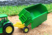 Load image into Gallery viewer, 1843 SIKU 187 SCALE JOHN DEERE TRACTOR WITH LOADER AND TIPPING TRAILER