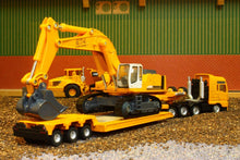 Load image into Gallery viewer, 1847 Siku 187 Scale Man Low Loader With Liebherr Excavator Tractors And Machinery (1:87 Scale)