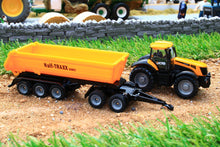 Load image into Gallery viewer, 1858 Siku 187 Scale JCB Tractor with Articulated Tipping Trailer