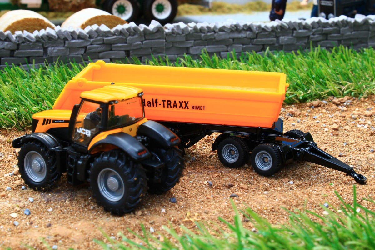 Siku 1858 JCB Tractor Con Dolly – Maqueta A Escala 1:87, Vehículo De Juguete Robusto Y Duradero, Ideal Para Coleccionistas Y Juego Imaginativo, Fabricado Con Materiales De Alta Calidad