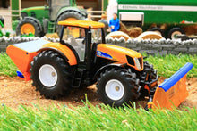 Load image into Gallery viewer, 2940 SIKU 150 SCALE NEW HOLLAND T7070 TRACTOR WITH SNOW PLOUGH AND SALT SPREADER