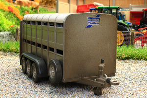 40710A1 WEATHERED BRITAINS IFOR WILLIAMS LIVESTOCK TRAILER WITH TWO DECKS