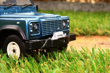 Load image into Gallery viewer, 43217 Britains Landrover Defender 90 in Blue with Roof Rack And Winch (1:32 scale)