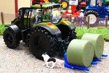 Load image into Gallery viewer, 43323 Britains Olive Green Valtra Playset inc. Bale Lifter and Cow Feeder