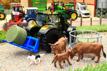 Load image into Gallery viewer, 43323 Britains Olive Green Valtra Playset inc. Bale Lifter and Cow Feeder