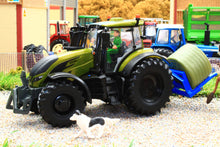 Load image into Gallery viewer, 43323 Britains Olive Green Valtra Playset inc. Bale Lifter and Cow Feeder