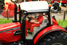 Load image into Gallery viewer, 8614 SIKU MASSEY FERGUSON 8680 DYNASHIFT 4WD TRACTOR WITH DRIVER AND FRONT MOUNTED ROUND BALE LIFTER