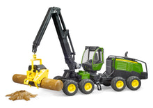 Load image into Gallery viewer, B02135 BRUDER JOHN DEERE FORESTRY HARVESTER 1270 WITH TREE TRUNK