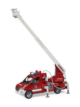 Load image into Gallery viewer, B02673 Bruder MB Sprinter Fire Engine with turntable ladder, pump and light &amp; sound module