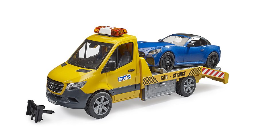 B02675 Bruder Mercedes Benz Sprinter Recovery Truck with Roadster NEW Brushwood Toys