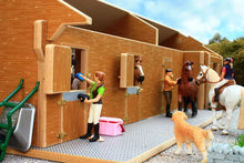 Load image into Gallery viewer, Bt1600 1:24Th Scale Stable Block And Tack Room With Free Schleich Horse & Rider Set! Authentic Farm