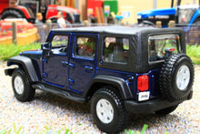 Load image into Gallery viewer, BUR43012B BURAGO 132 SCALE JEEP WRANGLER RUBICON 2010 IN DARK BLUE