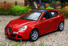 Load image into Gallery viewer, BUR43030R Burago 1:32 Scale Alfa Romeo Giuliette  Car in Streetfire Red