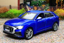Load image into Gallery viewer, BUR43054 Burago 1:32 Scale Audi SQ8 SUV 4x4 in Metallic Blue
