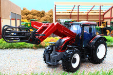 Load image into Gallery viewer, BUR44082 BURAGO 1:32 Scale Valtra N174 Tractor with Front Loader and Round Bale Grab