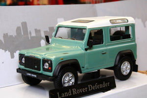 CAR455250 Oxford Diecast Cararama 1:43 scale Land Rover Defender 90 Station Wagon in Light Green white roof