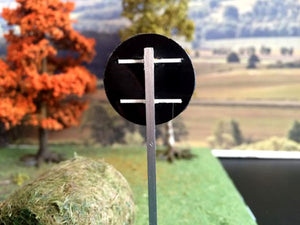Hlt-Fbs01 Road Sign Post - Roundabout Farming Accessories And Diorama Dept