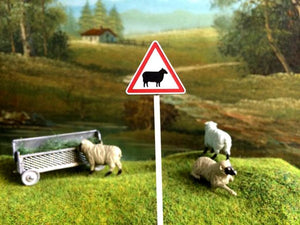 HLT-FBS04 Road Sign Post  - Sheep Warning