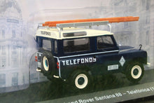 Load image into Gallery viewer, MAGMW06 MAG 143 Scale Land Rover Santana 88 1989 Telefonica Blue White