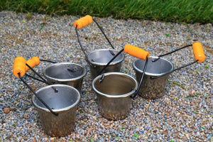 Metal Buckets x 5 - 1:12 Scale Accessory Ideal for Dolls House