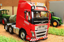 Load image into Gallery viewer, Mm1811-03-01 Marge Models Volvo Fh16 6X2 Lorry In Red With Nooteboom Livery Tractors And Machinery