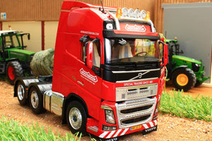 Mm1811-03-01 Marge Models Volvo Fh16 6X2 Lorry In Red With Nooteboom Livery Tractors And Machinery