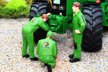 Load image into Gallery viewer, Sch03915 Schuco 132 Scale Set Of 3 Figures In John Deere Overalls Tractors And Machinery (1:32