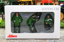 Load image into Gallery viewer, Sch03915 Schuco 132 Scale Set Of 3 Figures In John Deere Overalls Tractors And Machinery (1:32