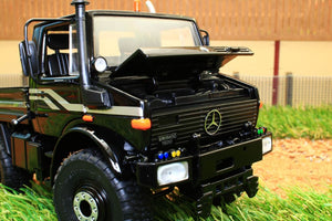 Sch07723 Schuco Mercedes Benz Unimog U1600 In Black Tractors And Machinery (1:32 Scale)