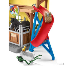 Load image into Gallery viewer, Close up of the slide for the SL42485 Schleich Farm World Stable with Figures, Anamals and Accessories