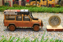 Load image into Gallery viewer, TSMMGT00221R MINI GT MODELS 1:64 SCALE Land Rover Defender 110 1989 Camel Trophy Winner UK Dirty Version