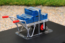 Load image into Gallery viewer, UH6391 Universal Hobbies Wheelbarrow with 4 Asparagus Crates in 1:32 Scale