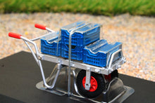 Load image into Gallery viewer, UH6391 Universal Hobbies Wheelbarrow with 4 Asparagus Crates in 1:32 Scale